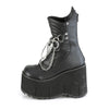 KERA-130 Plateau Stiefeletten Ketten Detail matt schwarz von DemoniaCult – Ansicht 3