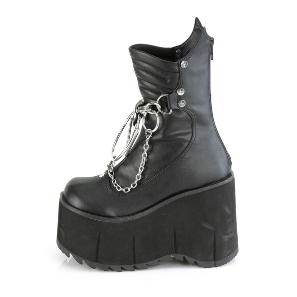KERA-130 Plateau Stiefeletten Ketten Detail matt schwarz von DemoniaCult – Ansicht 3