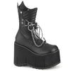 KERA-130 Plateau Stiefeletten Ketten Detail matt schwarz | DemoniaCult
