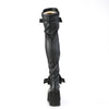 KERA-303 Plateau Overknee Stiefel schwarz matt Schnürung Schleifen von DemoniaCult – Ansicht 4