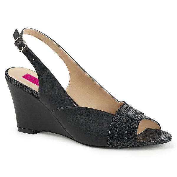 KIMBERLY-01SP Sandaletten Schwarz von Pleaser Pink Label