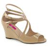 KIMBERLY-04 Sandaletten Beige Lack von Pleaser Pink Label
