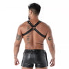 Schwarzes Kinky Bulldog-Harness von TOF Paris – Ansicht 3