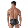 Schwarzer Kinky Full Zip Brief mit durchgehendem Reißverschluss von TOF Paris – Ansicht 2