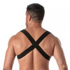 Herren Brustgeschirr mit Kreuz-Design & großer Reißverschlusstasche | TOF Paris