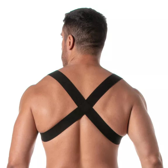 Herren Brustgeschirr mit Kreuz-Design & großer Reißverschlusstasche | TOF Paris