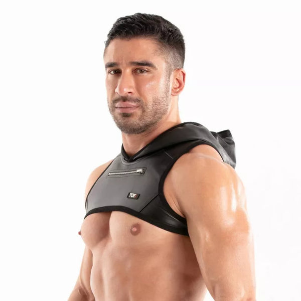 Schwarzes Kinky-Harness von TOF Paris – Ansicht 2