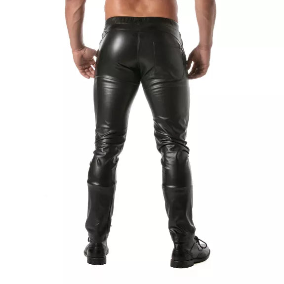 Jogginghose Herren - Leder-Look, Knopfflug & 3 Taschen | TOF Paris