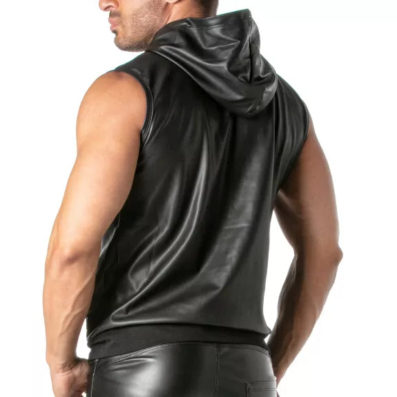 Ärmelloser Hoodie mit Reißverschlusstasche & French Terry Bund | TOF Paris