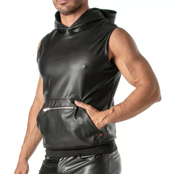 Ärmelloser Hoodie mit Reißverschlusstasche & French Terry Bund | TOF Paris