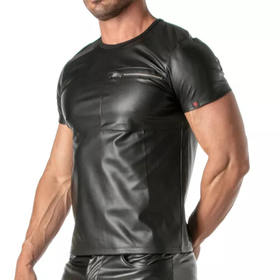 T-Shirt mit Reißverschlusstaschen - stylisch & praktisch, schwarz | TOF Paris