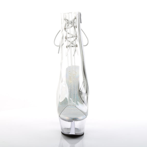 KISS-1018C Plateau Stiefeletten Transparent von Pleaser – Ansicht 2