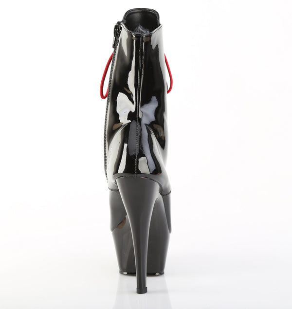 KISS-1020-1 Plateau Stiefeletten - Schwarz Lack | Pleaser