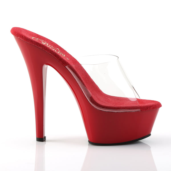 KISS-201 Sandalette Plateauschuhe Rot von Pleaser – Ansicht 5