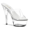 KISS-201 Plateau Pantoletten Transparent | Pleaser