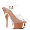 KISS-208 Plateau Sandaletten Rose Gold | Pleaser