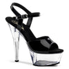 KISS-209 Plateau Sandaletten Schwarz/Transparent | Pleaser