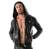 Hoodie Weste mit Kapuze & 3 Reißverschluss-Taschen, Schwarz | TOF Paris