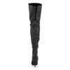 LEGEND-8899 Overknee Stiefel Schwarz Echtleder | Pleaser