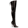 LEGEND-8899 Overknee Stiefel Schwarz Echtleder | Pleaser