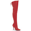 LEGEND-8899 Overknee Stiefel Rot Echtleder | Pleaser