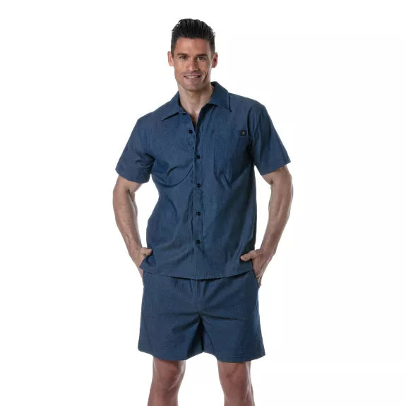 Bermuda Shorts Blau - Leicht, luftig & mit elastischem Bund | TOF Paris