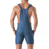Jeans-Latzhose Shorts Herren - Leicht & Figurbetont mit 5 Taschen, Blau | TOF Paris