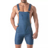 Jeans-Latzhose Shorts Herren - Leicht & Figurbetont mit 5 Taschen, Blau | TOF Paris