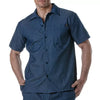 Herren Kurzarmhemd Jeansblau - Leicht & Komfortabel Made in France | TOF Paris