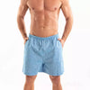 Hellblaue sommerliche Leinenshorts mit entspanntem Schnitt von TOF Paris – Ansicht 4