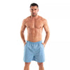 Hellblaue sommerliche Leinenshorts mit entspanntem Schnitt von TOF Paris – Ansicht 3