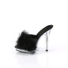 LIP-101-8 Plateau Pantoletten Schwarz/Transparent | Fabulicious SALE