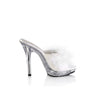 LIP-101-8 Plateau Pantoletten Weiß/Transparent | Fabulicious SALE