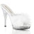 LIP-101-8 Plateau Pantoletten Weiß/Transparent | Fabulicious SALE
