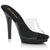 LIP-101 Plateau Pantoletten Transparent/Schwarz | Fabulicious