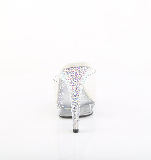 LIP-101CAS Plateau Pantoletten Glitzer | Fabulicious