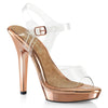 LIP-108 Plateau Sandaletten Rose Gold | Fabulicious