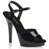 LIP-109 Plateau Sandaletten Lack Schwarz | Fabulicious