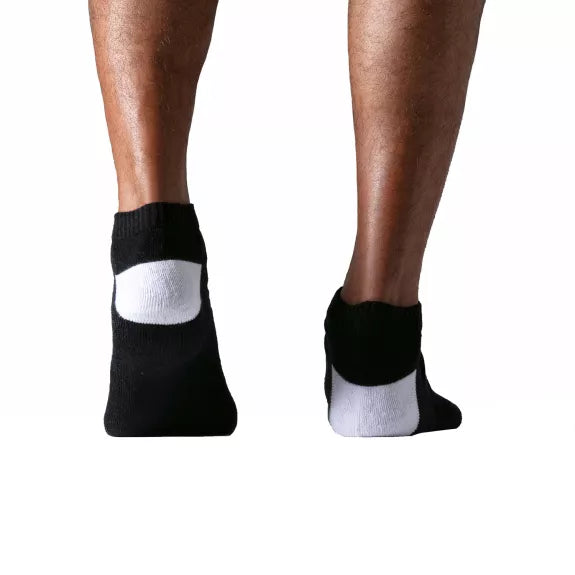 Sneakersocken mit weichem Frottee & kontrastfarbenen Details, Schwarz-Weiß | TOF Paris