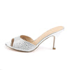 LUCY-01 Pantoletten Silber EUR 39 | Fabulicious SALE