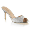 LUCY-01 Pantoletten Silber EUR 39 | Fabulicious SALE
