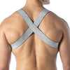 H-Gurt Silber - Elastischer Lurex-Party-Harness mit Glanz | TOF Paris