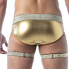 Goldenes Magic Leg Harness mit glänzendem Premium Look von TOF Paris – Ansicht 5