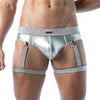 Silbernes verführerisches Lurex Harness für Männer | TOF Paris