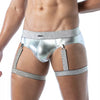 Silbernes verführerisches Lurex Harness für Männer von TOF Paris – Ansicht 5