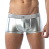Silberne verführerische Boxer Shorts mit trendigem Glanz | TOF Paris