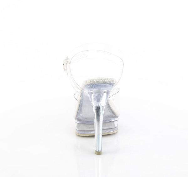 MAJESTY-508 Sandalette Transparent | Fabulicous