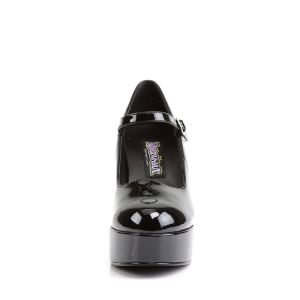 MARYJANE-50 Plateau Pumps Lack Schwarz von Funtasma – Ansicht 2
