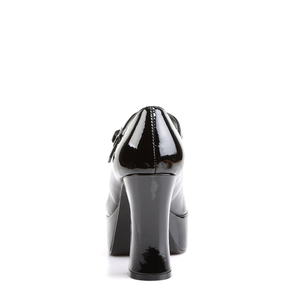 MARYJANE-50 Plateau Pumps Lack Schwarz von Funtasma – Ansicht 4