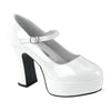 MARYJANE-50 Plateau Pumps Weiß | Funtasma